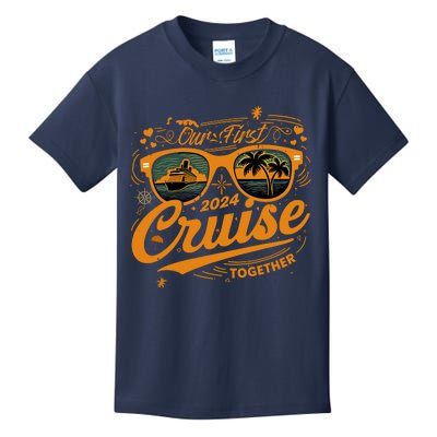 Our First Cruise 2024 Together Couple Family Matching Cruise Kids T-Shirt