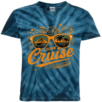 Our First Cruise 2024 Together Couple Family Matching Cruise Kids Tie-Dye T-Shirt