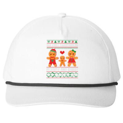 Our First Christmas As Mommy And Daddy Matching Family Snapback Five-Panel Rope Hat