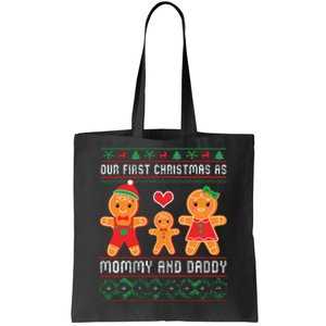 Our First Christmas As Mommy And Daddy Matching Family Tote Bag