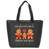 Our First Christmas As Mommy And Daddy Matching Family Zip Tote Bag