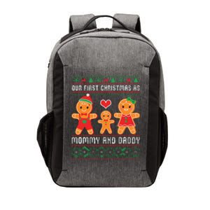 Our First Christmas As Mommy And Daddy Matching Family Vector Backpack