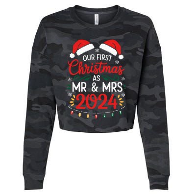 Our First Christmas As Mr And Mrs Newlyweds Couples Pajamas Cropped Pullover Crew