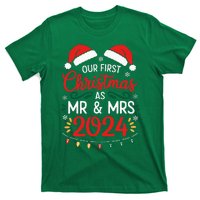 Our First Christmas As Mr And Mrs Newlyweds Couples Pajamas T-Shirt