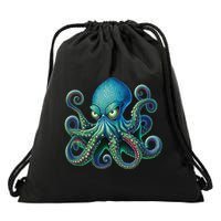 Octopus Fun Cephalopod Sea Creatures Kraken Octopus Drawstring Bag