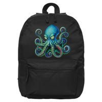 Octopus Fun Cephalopod Sea Creatures Kraken Octopus 16 in Basic Backpack