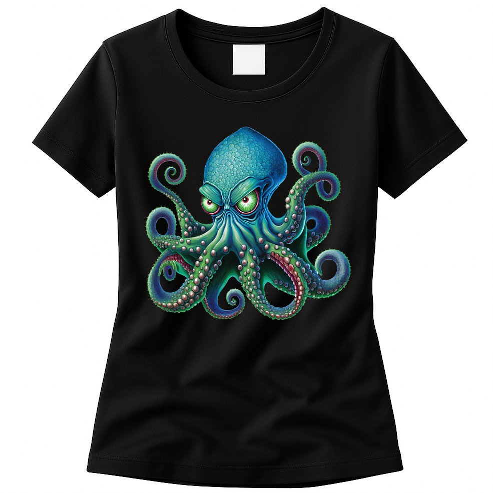 Octopus Fun Cephalopod Sea Creatures Kraken Octopus Womens T-Shirt