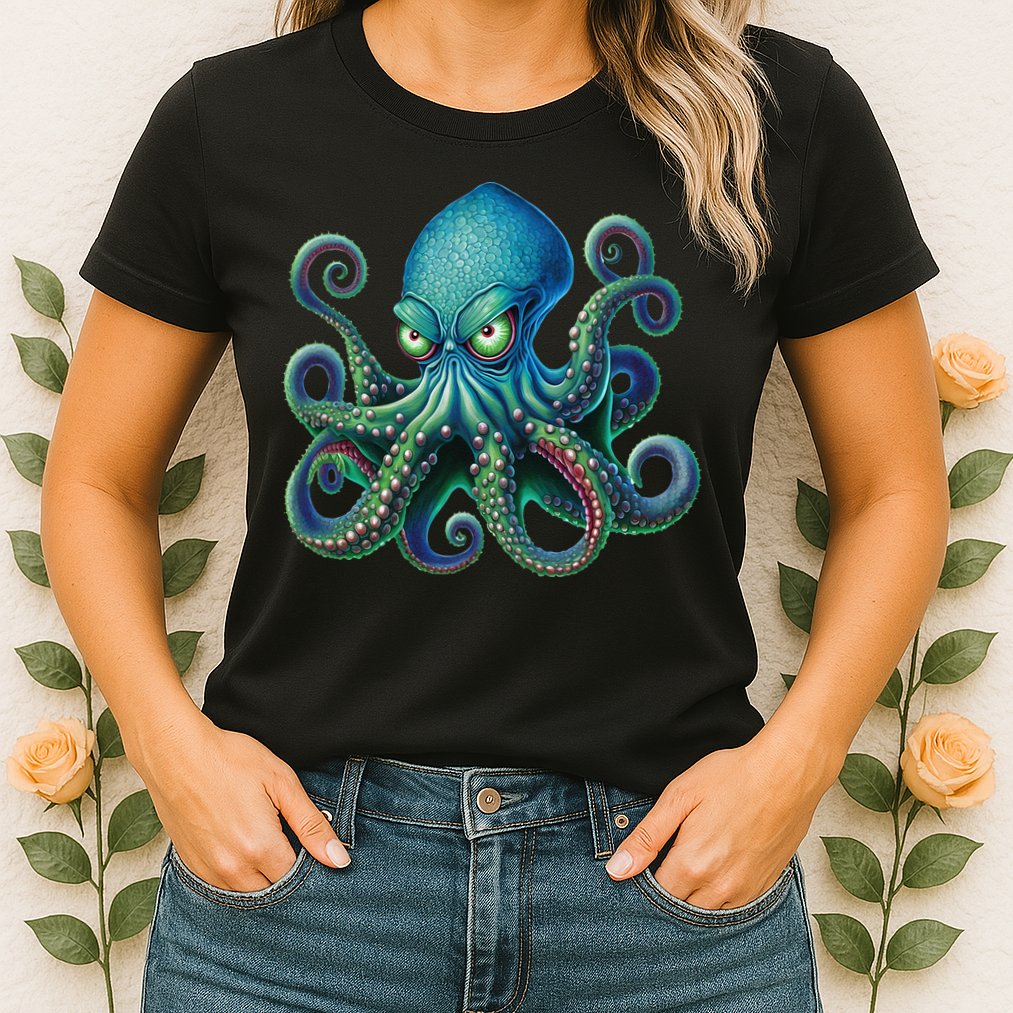 Octopus Fun Cephalopod Sea Creatures Kraken Octopus Womens T-Shirt