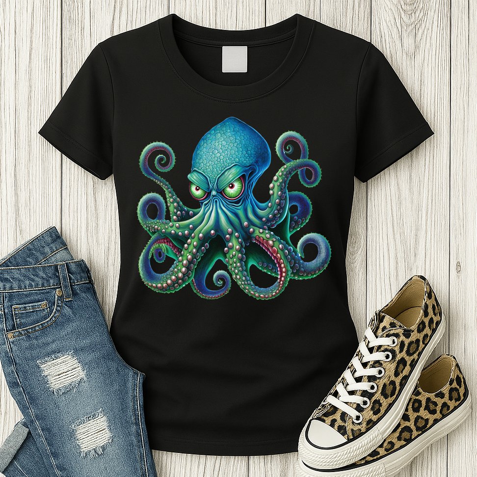 Octopus Fun Cephalopod Sea Creatures Kraken Octopus Womens T-Shirt
