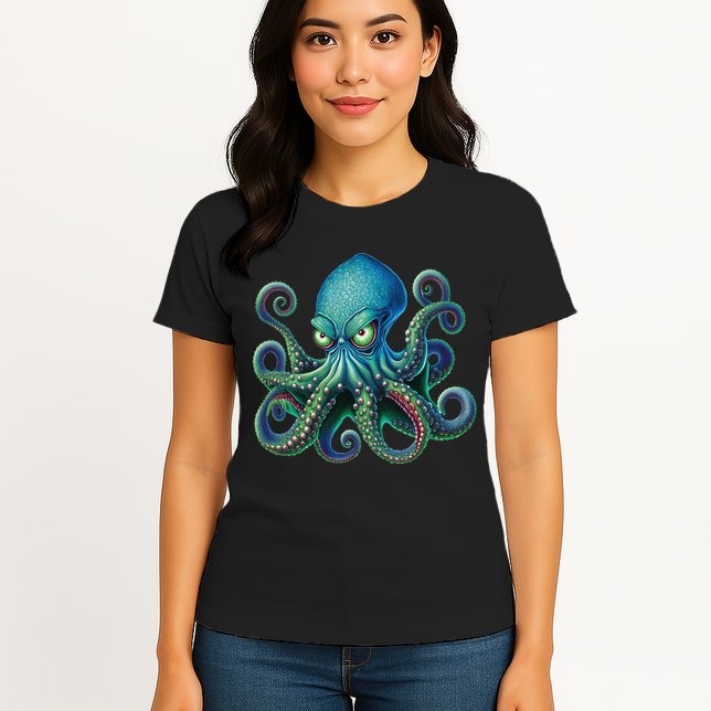 Octopus Fun Cephalopod Sea Creatures Kraken Octopus Womens T-Shirt