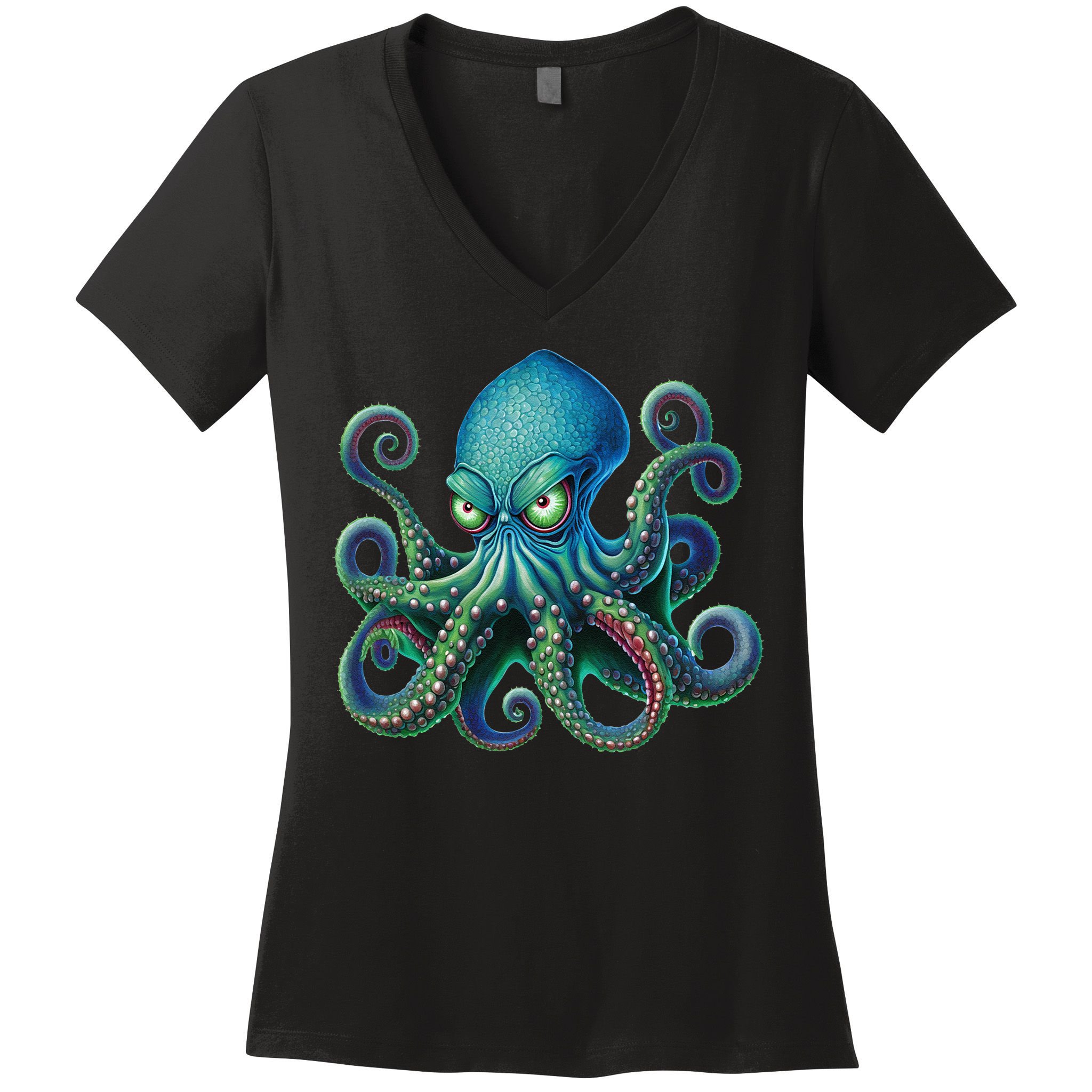 Octopus Fun Cephalopod Sea Creatures Kraken Octopus Women's V-Neck T-Shirt