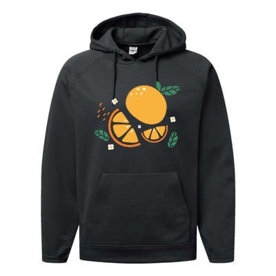 Oranges Fruit Cute Summer Kawaii Food Performance Fleece Hoodie