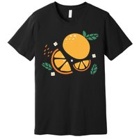 Oranges Fruit Cute Summer Kawaii Food Premium T-Shirt