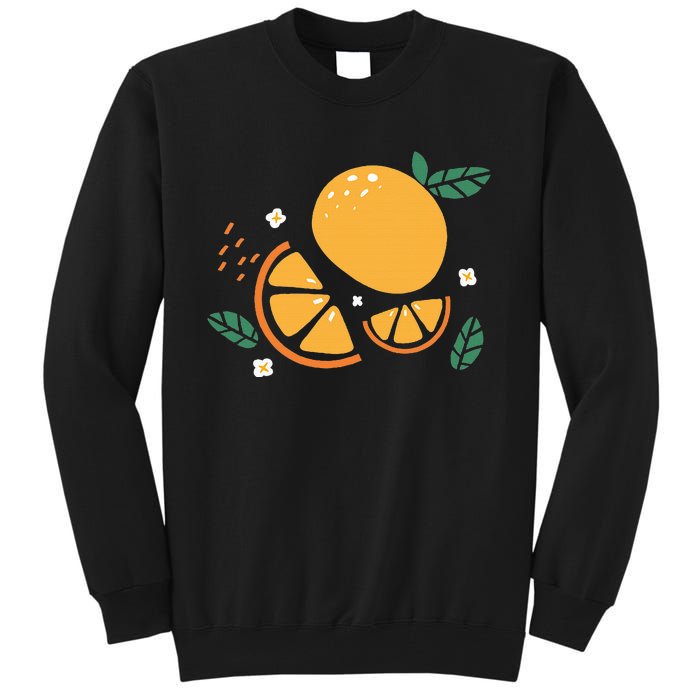 Oranges Fruit Cute Summer Kawaii Food Tall Sweatshirt