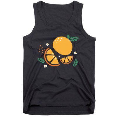 Oranges Fruit Cute Summer Kawaii Food Tank Top