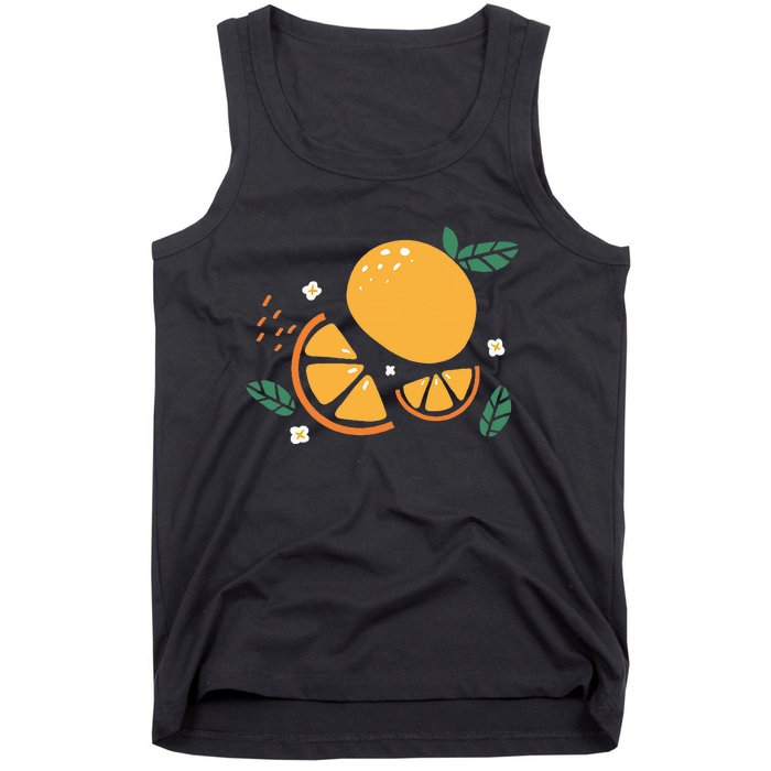 Oranges Fruit Cute Summer Kawaii Food Tank Top