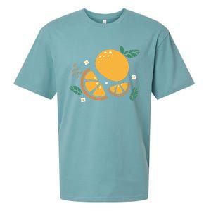 Oranges Fruit Cute Summer Kawaii Food Sueded Cloud Jersey T-Shirt