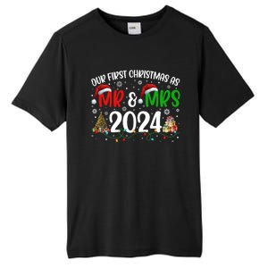 Our First Christmas As Mr & Mrs 2024 Cute Couples Matching Long Sleeve Tall Fusion ChromaSoft Performance T-Shirt