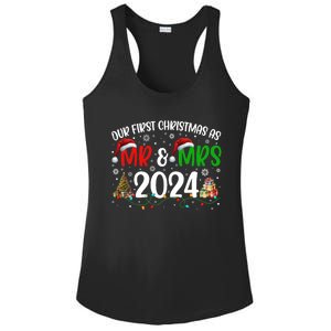 Our First Christmas As Mr & Mrs 2024 Cute Couples Matching Long Sleeve Ladies PosiCharge Competitor Racerback Tank