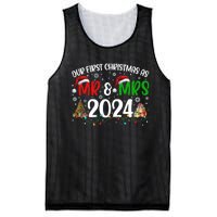 Our First Christmas As Mr & Mrs 2024 Cute Couples Matching Long Sleeve Mesh Reversible Basketball Jersey Tank