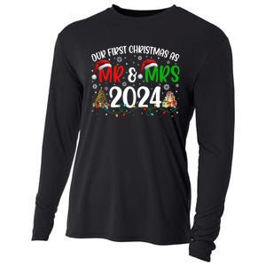 Our First Christmas As Mr & Mrs 2024 Cute Couples Matching Long Sleeve Cooling Performance Long Sleeve Crew