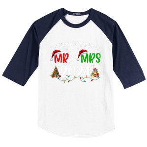 Our First Christmas As Mr & Mrs 2024 Cute Couples Matching Long Sleeve Baseball Sleeve Shirt