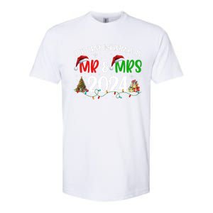 Our First Christmas As Mr & Mrs 2024 Cute Couples Matching Long Sleeve Softstyle CVC T-Shirt