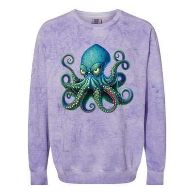 Octopus Fun Cephalopod Sea Creatures Kraken Octopus Colorblast Crewneck Sweatshirt