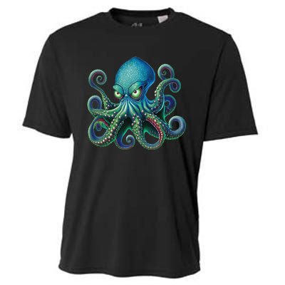 Octopus Fun Cephalopod Sea Creatures Kraken Octopus Cooling Performance Crew T-Shirt