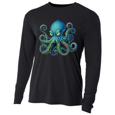 Octopus Fun Cephalopod Sea Creatures Kraken Octopus Cooling Performance Long Sleeve Crew