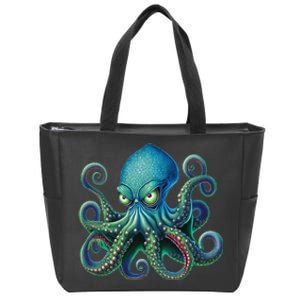 Octopus Fun Cephalopod Sea Creatures Kraken Octopus Zip Tote Bag