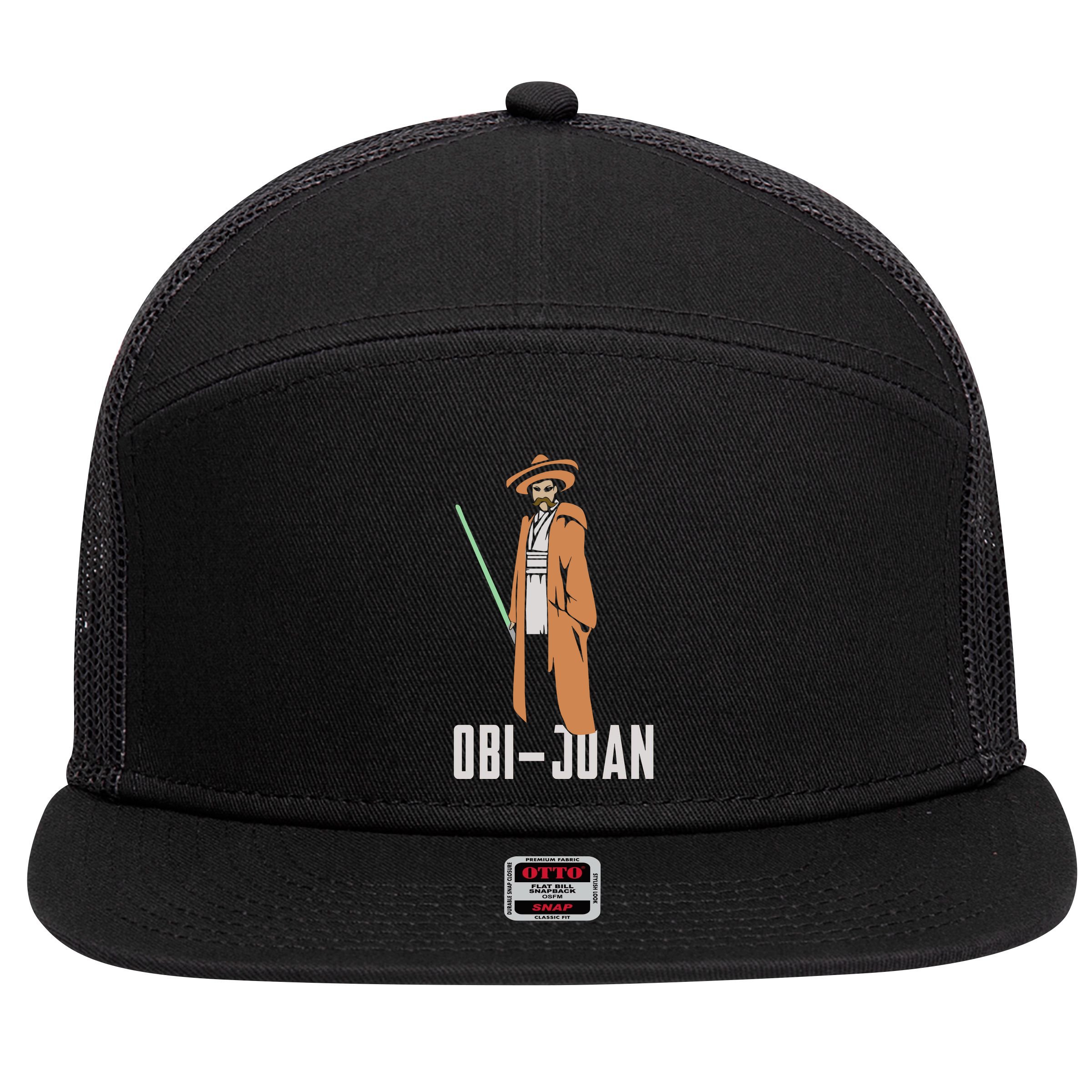 ObiJaun Funny Cinco De Mayo Mexican Movie Nerd Shirt 7 Panel Mesh Trucker Snapback Hat
