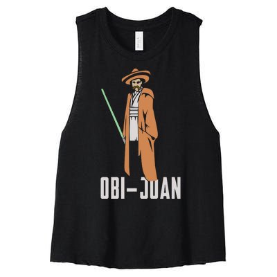 ObiJaun Funny Cinco De Mayo Mexican Movie Nerd Shirt Women's Racerback Cropped Tank