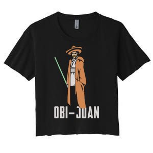 ObiJaun Funny Cinco De Mayo Mexican Movie Nerd Shirt Women's Crop Top Tee