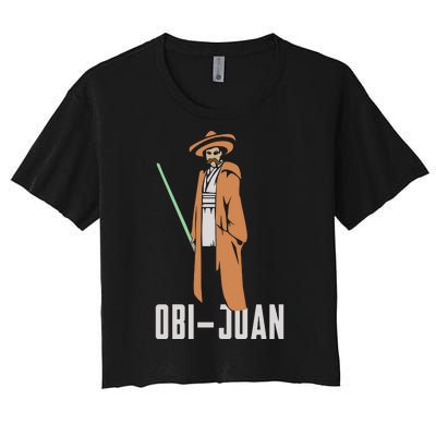 ObiJaun Funny Cinco De Mayo Mexican Movie Nerd Shirt Women's Crop Top Tee