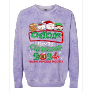 Odom Family Christmas 2024 Making Memories Together Colorblast Crewneck Sweatshirt