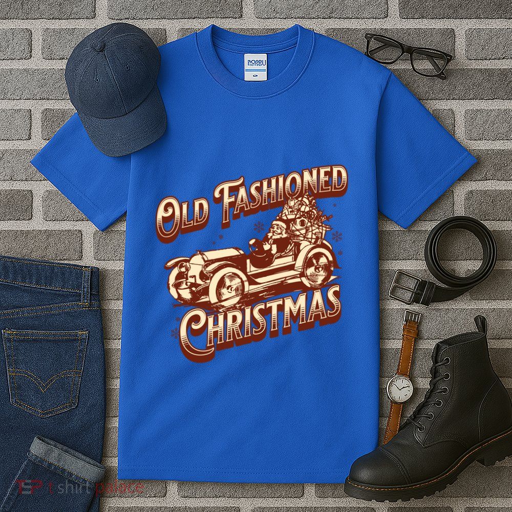 Old Fashioned Christmas Santa Claus Sleigh Festive Antique Gift Tall T-Shirt