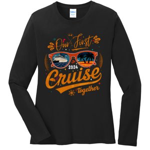 Our First Cruise 2024 Together Couple Family Matching Cruise Ladies Long Sleeve Shirt