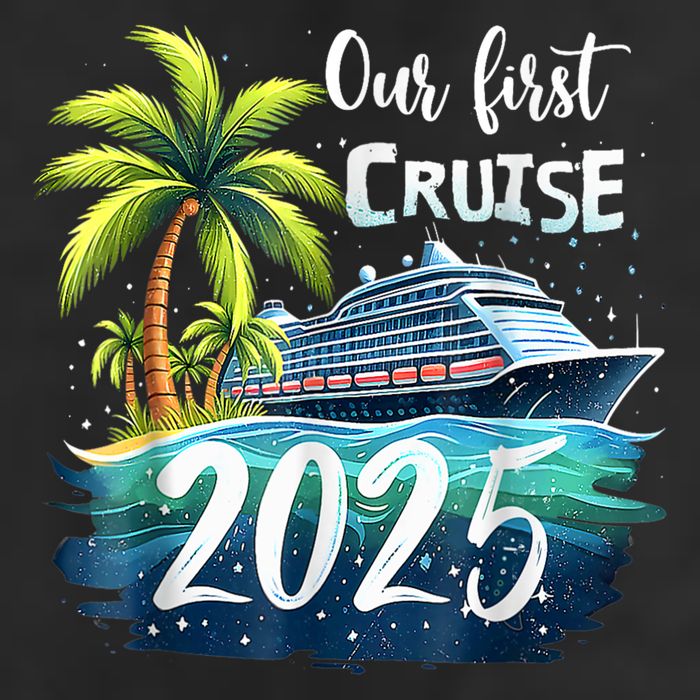 Our First Cruise 2025 Together Family Trip Matching Couples 7 Panel Mesh Trucker Snapback Hat