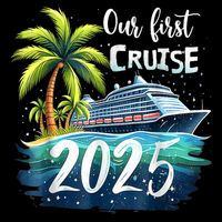 Our First Cruise 2025 Together Family Trip Matching Couples Cooling Performance Crew T-Shirt