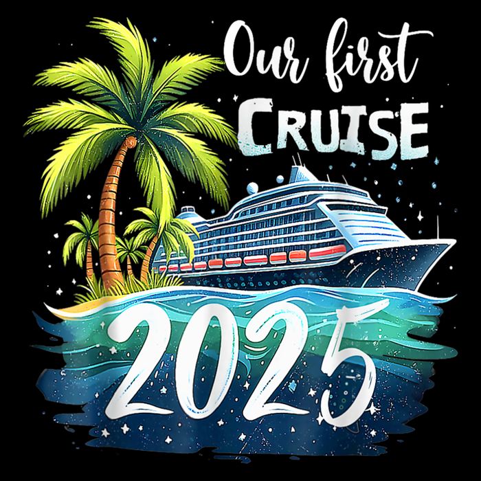 Our First Cruise 2025 Together Family Trip Matching Couples Cooling Performance Crew T-Shirt