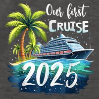Our First Cruise 2025 Together Family Trip Matching Couples Vector Backpack