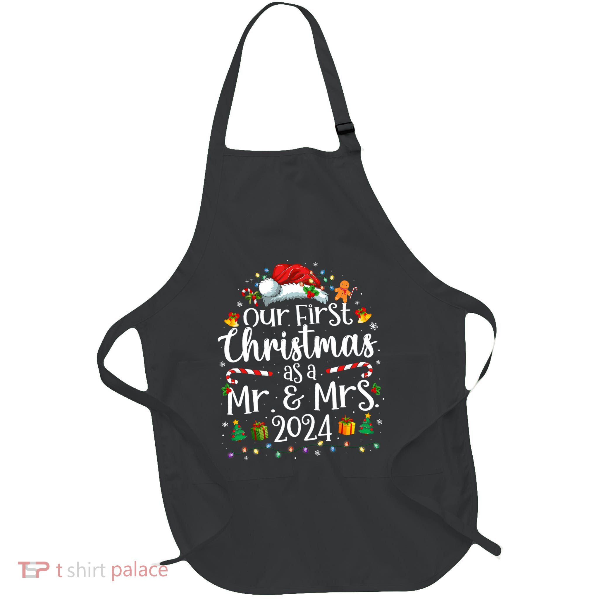 Our First Christmas As Mr And Mrs 2024 Matching Couples Apron