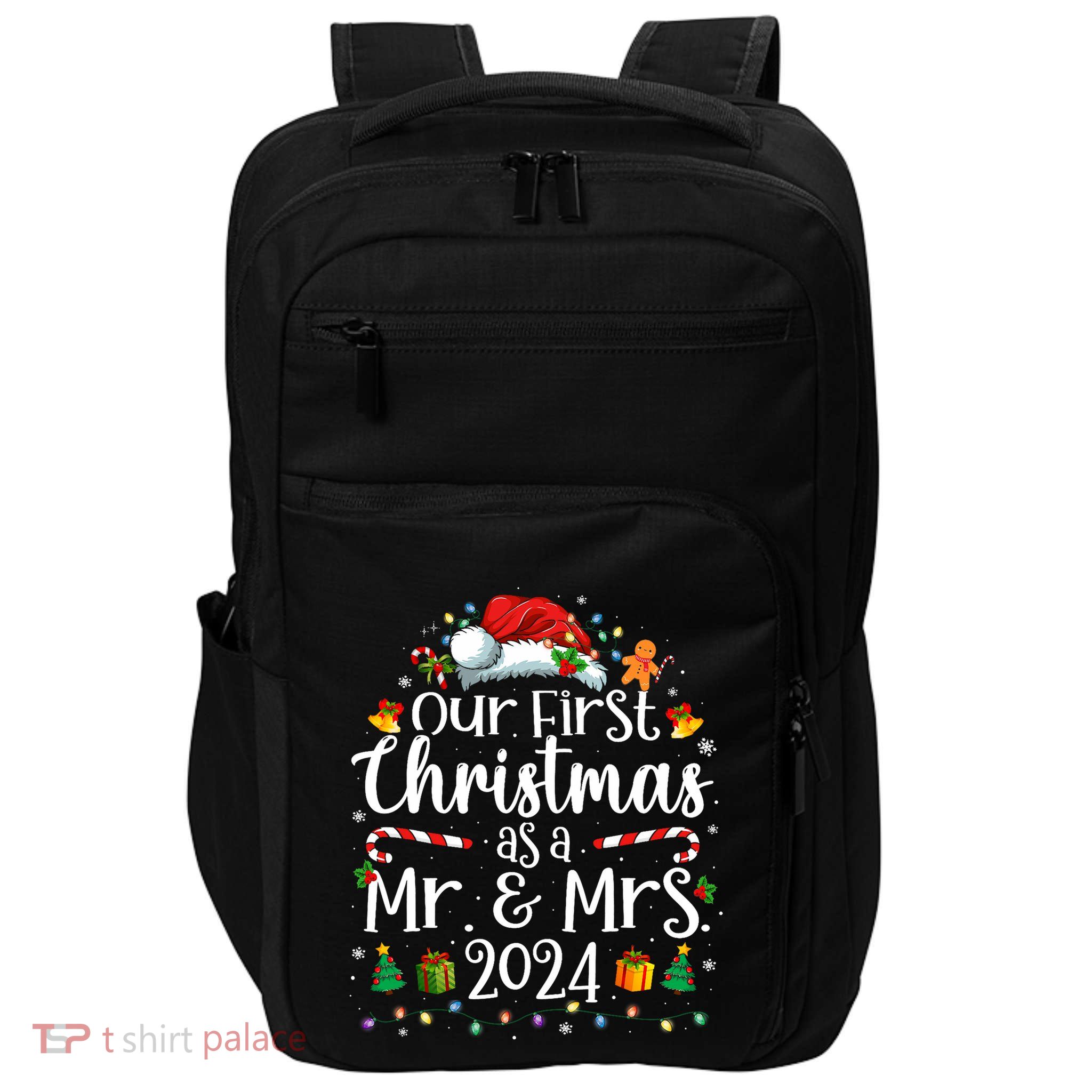 Our First Christmas As Mr And Mrs 2024 Matching Couples Impact Tech Backpack