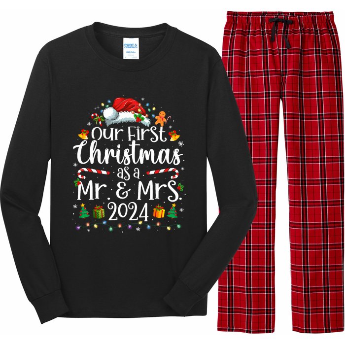 Our First Christmas As Mr And Mrs 2024 Matching Couples Long Sleeve Pajama Set