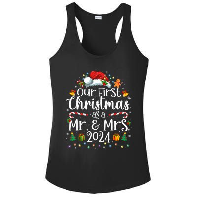 Our First Christmas As Mr And Mrs 2024 Matching Couples Ladies PosiCharge Competitor Racerback Tank