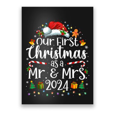 Our First Christmas As Mr And Mrs 2024 Matching Couples Poster