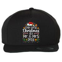Our First Christmas As Mr And Mrs 2024 Matching Couples Wool Snapback Cap