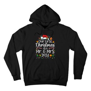 Our First Christmas As Mr And Mrs 2024 Matching Couples Hoodie