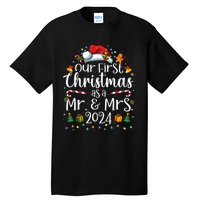 Our First Christmas As Mr And Mrs 2024 Matching Couples Tall T-Shirt